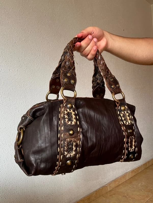Vintage Y2K Genuine Leather Rare Handbag